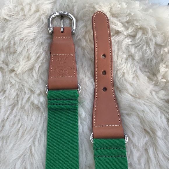 Dooney & Bourke (D&B) 6949 Leather, Brass and Canvas Belt - Excellent Condition - Picture 14 of 16